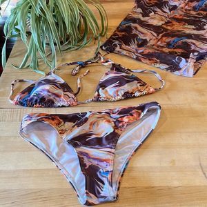 *free with purchase* 3 piece bikini with skirt